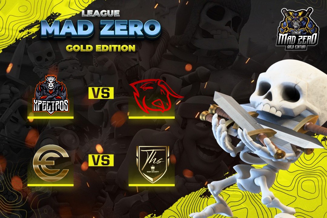 #ClashRoyale | 🏆¡Play-Offs!🏆

🔰 Octavos de Final
🔥 Día 2

▶️ <a href="/XpectrosCr/">Xpectros</a> 🆚 <a href="/BullStars_/">𝗕𝘂𝗹𝗹𝗦𝘁𝗮𝗿𝘀™</a>
📅 Viernes 14/05/21
🕗 19:00 🇲🇽🇵🇪 21:00 🇦🇷🇧🇷

▶️ <a href="/CE_eSportsGG/">CE Esports 🏆</a> 🆚 <a href="/TheHighSociet11/">The High Society</a>
📅 Viernes 14/05/21
🕗 20:00 🇲🇽🇵🇪 22:00 🇦🇷🇧🇷

#LeagueMadZero #PlayOffs 💙💛