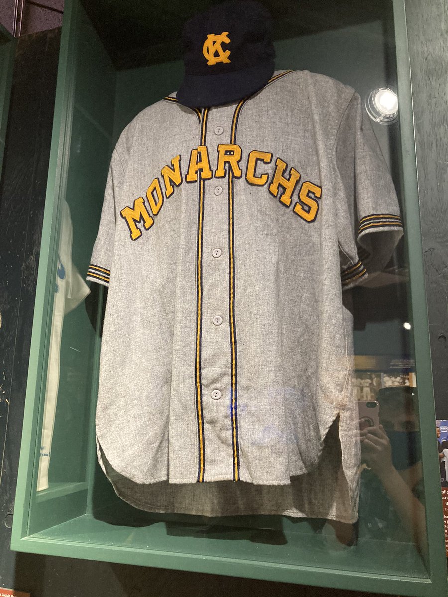 So fun fact about the Negro Leagues Baseball Museum: Chadwick Boseman, who played Jackie Robinson in the film 42, gave the museum the replica jersey he wore in the film (Robinson had played for the Monarchs early in his career). https://t.co/tUb0PexHYU