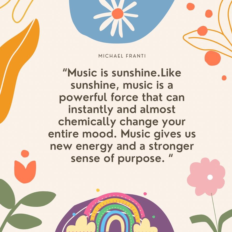 Hey friends!! Enjoy our quote of the day! ☀️🌸
#quoteoftheday #mentalhealth #mentalhealthawareness #mentalhealthmatters #music #musicissunshine