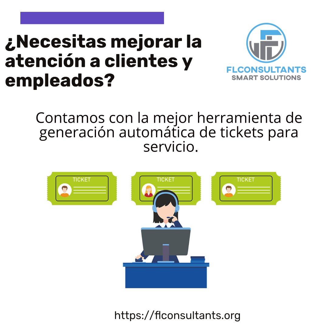 Atiende a tus clientes y empleados de manera ágil y segura, a través de la generación de tickets de servicio, mediante Email, portal web, chat, y más! Contáctanos: 
flconsultants.org/contact-us
