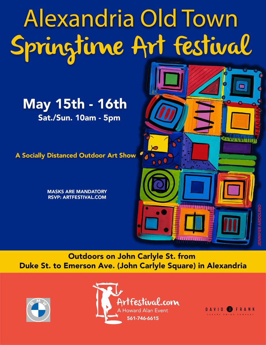 The Alexandria Old Town Springtime Art Festival starts tomorrow, May 15th, 10am-5pm &amp; Sunday, May 16th, 10am-5pm
at 300 John Carlyle St. in Alexandria, VA | Free Admission! Visit artfestival.com/festivals/alex… for more information #Sponsored