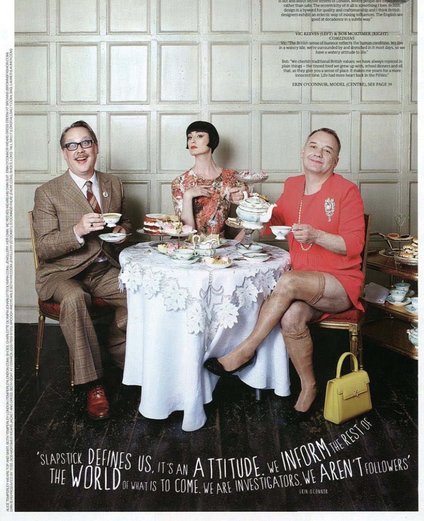 My  favourite photo of <a href="/RealBobMortimer/">bob mortimer</a>  and me.
With the fabulous Erin O’Connor.
