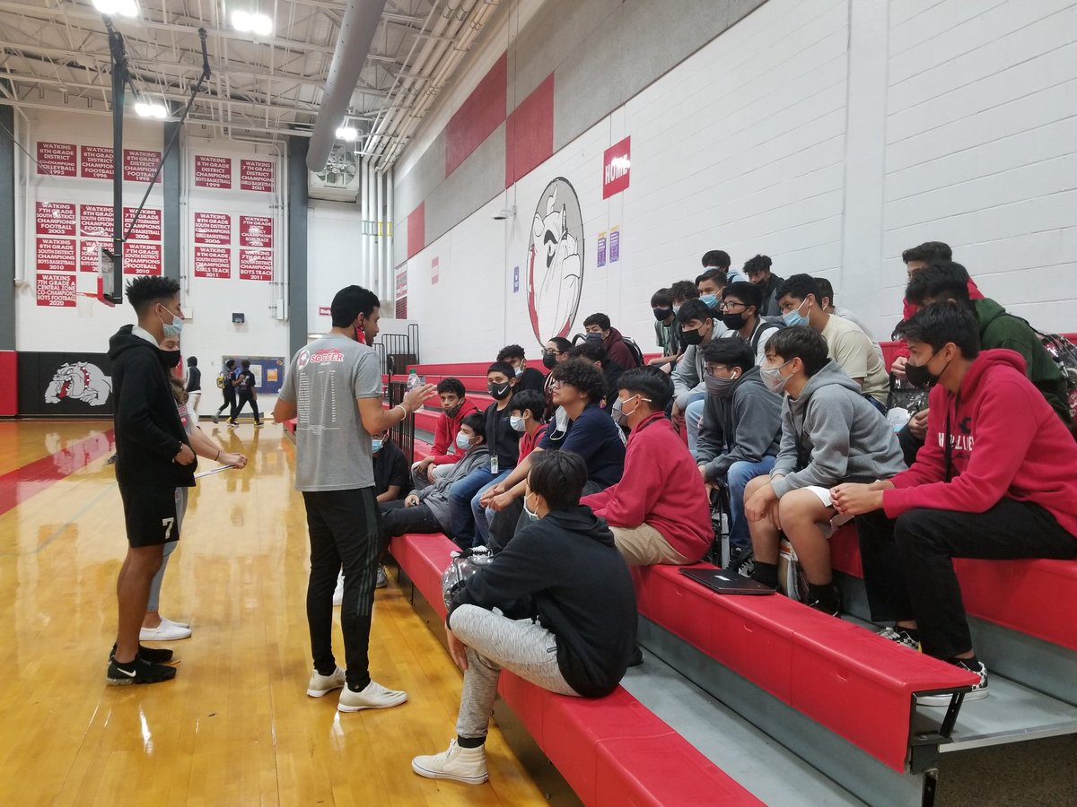 tructheteacher's tweet photo. Thanks @Lakes_Soccer  for coming out today and talking to our potential future Spartans! Appreciate your encouragement! @Watkins_CFISD #letsbegreatwatkins https://t.co/1BgjD7kT5G