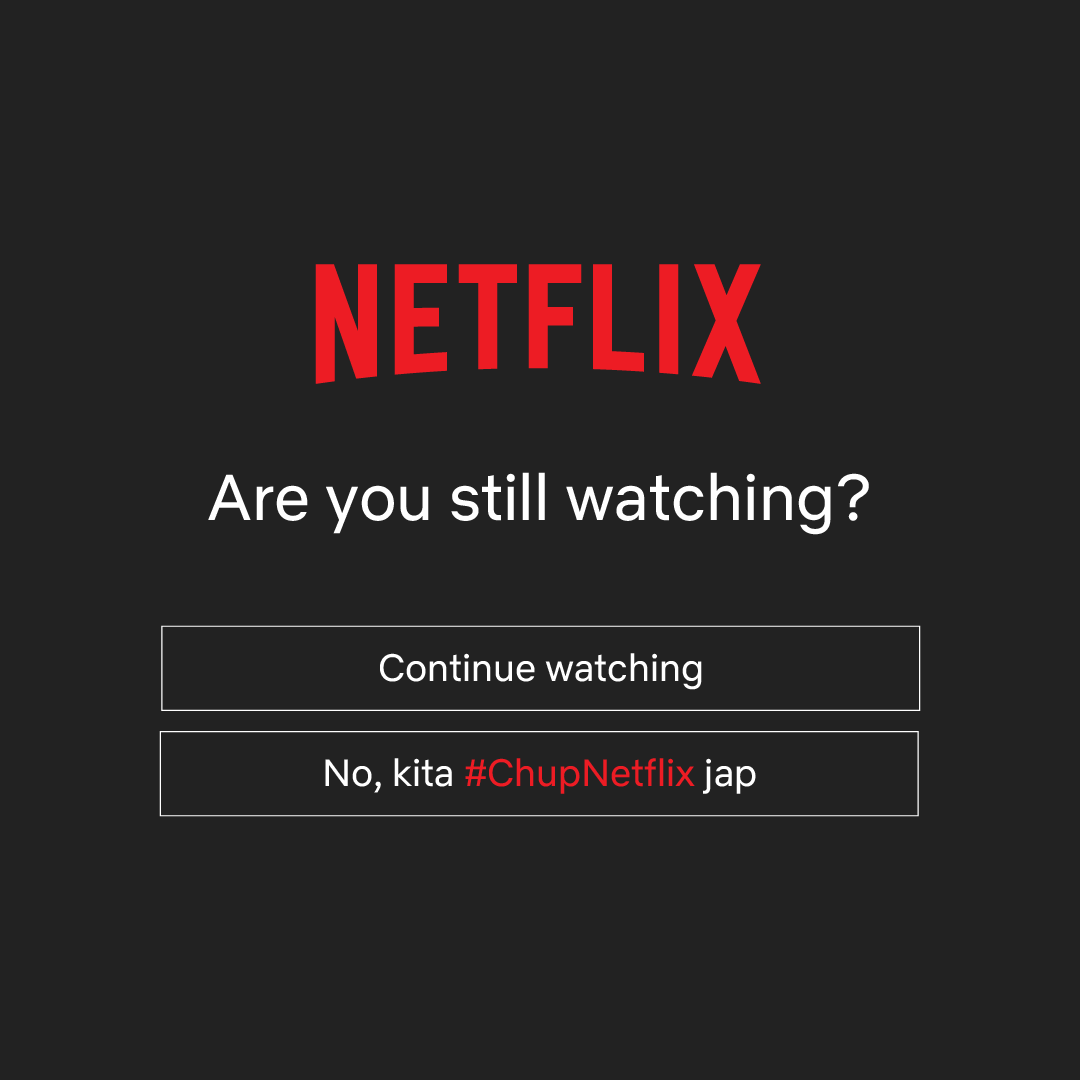 NetflixMY's tweet photo. Don’t gatal tangan tekan the first one ok 👀 #ChupNetflix https://t.co/XszGzS5YXQ