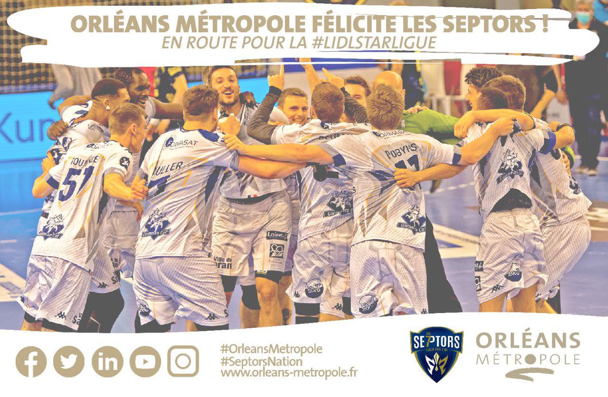 VilledOrleans's tweet photo. ILS L'ONT FAIT !
Les joueurs du @Saran_Loiret_HB seront bien de retour en @LidlStarligue la saison prochaine. Au terme d'un match à Nancy où seule une défaite pouvait empêcher une montée directe, les #Septors s'imposent 32-29.
Une saison exceptionnelle pour le club ! https://t.co/NTyteKayN6