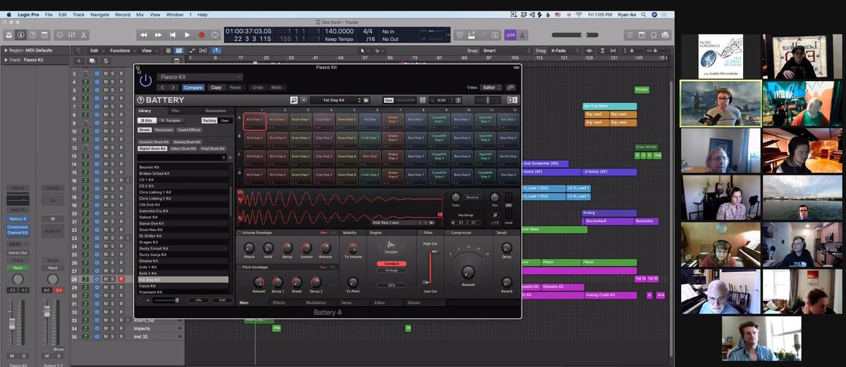 pnwfilmscoring's tweet photo. Having some percussive fun learning how to use Native Instrument's Battery 4 library.

#PNWFS #gradschool #Masters #battery #ILikeToPlay #percussion #drums #drumkit #musiclife #filmmusic #filmscores #filmcomposers https://t.co/peoDFV0dgr