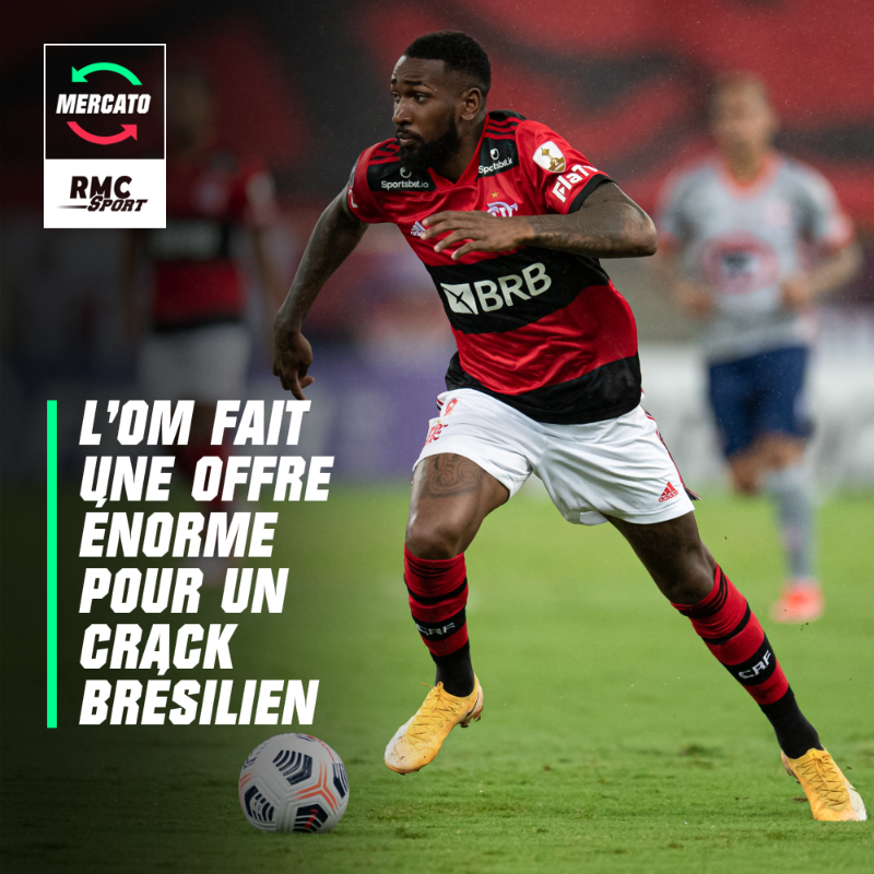 RMCsport's tweet photo. 🇧🇷 Selon la presse brésilienne, l'OM a fait une offre de 25 millions d'euros (plus bonus) pour Gerson, le milieu de Flamengo. A 23 ans, le Brésilien est la grande priorité de Sampaoli
