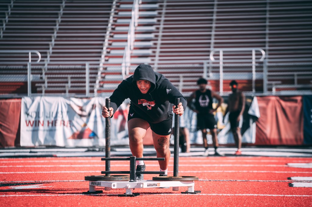 EWUFootball's tweet photo. Workin before the weekend 😤#GoEags https://t.co/1QyxxHAEHJ