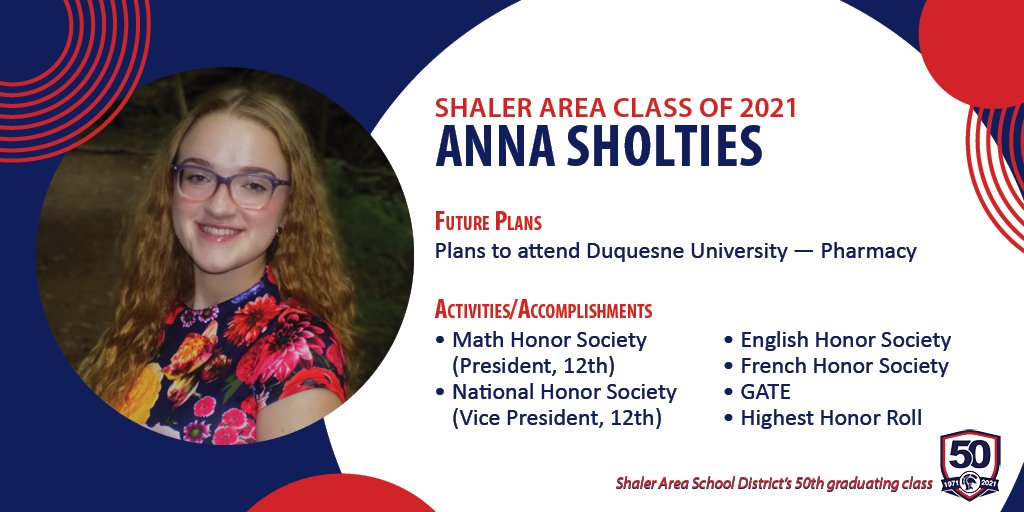 Shaler Area Schools on Twitter "Check out today's SeniorSpotlight on