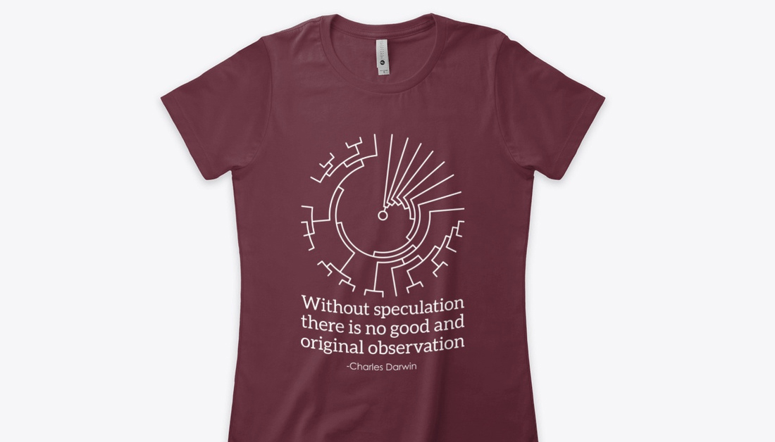 Darwin's wise quote accompanies the phylogenetic tree gifts.

If you like this #tshirt
Click here: sciartprintshop.creator-spring.com/listing/darwin…

#SciArtPrintShop #sciart #scidesign #Science #Darwin #quotes #evolution #CharlesDarwin #phylogenetictree