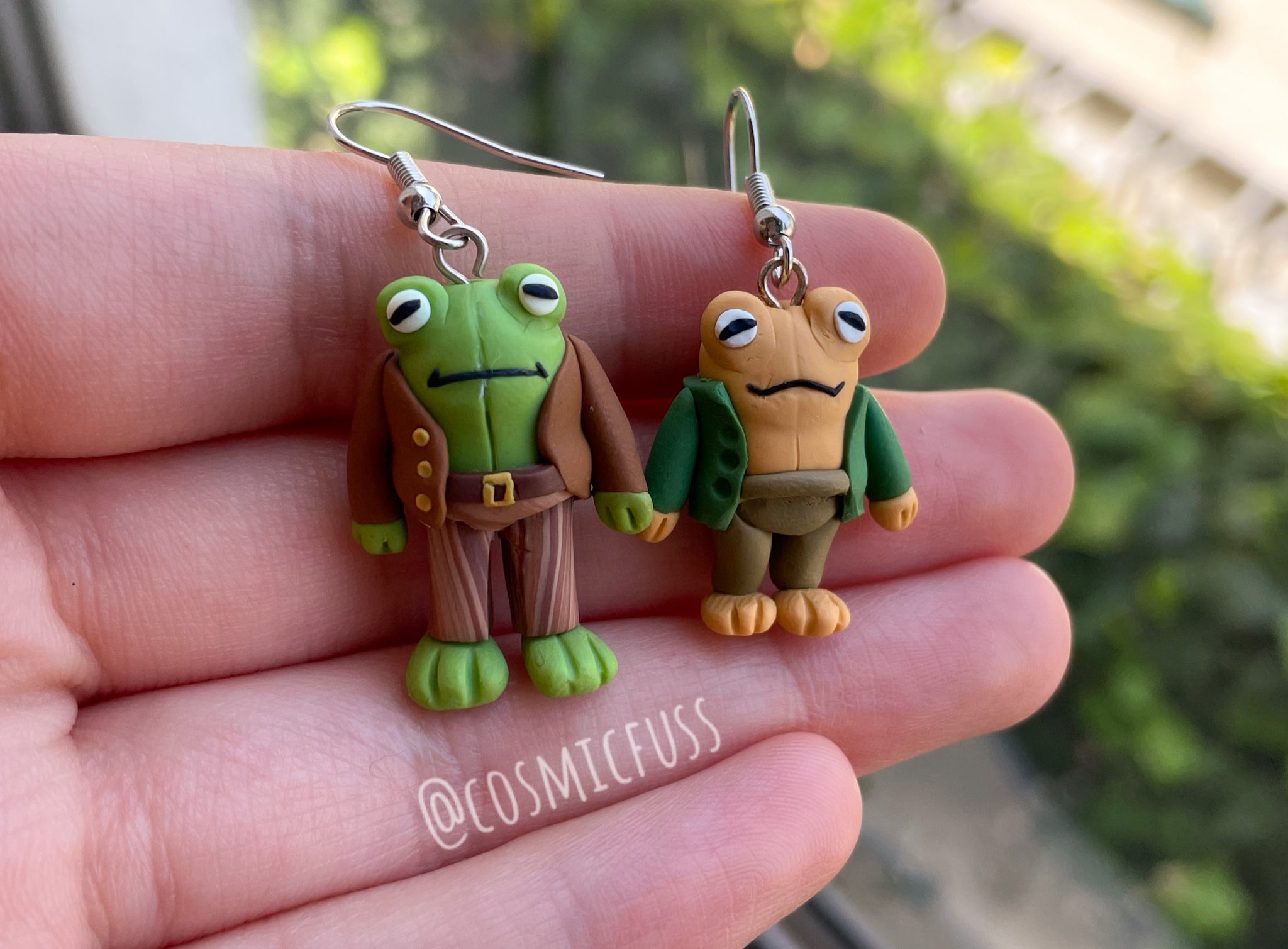 Frog and toad earrings deals