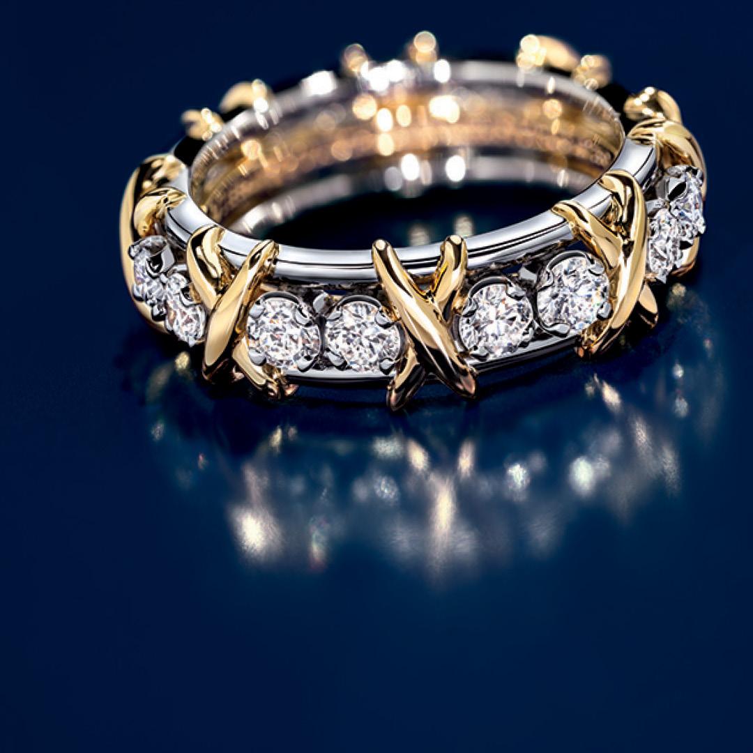 USED] Tiffany Schlumberger 16 stones 60099365 ring | jewelryのゆきざき - J344680