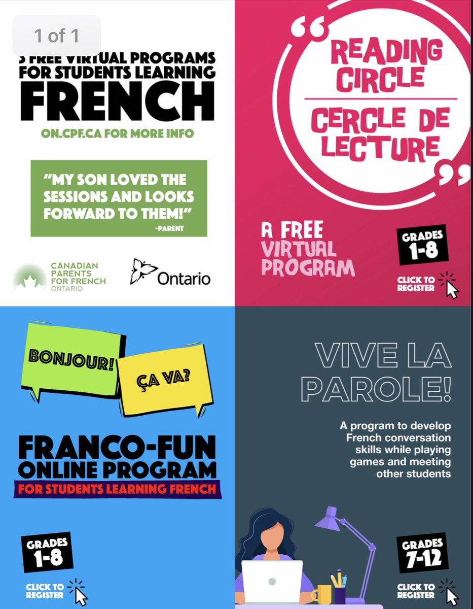 <a href="/rowntreeps/">Rowntree P.S.</a> free French programs for students in grades 1-5.  #FrenchLanguageLearning #FrenchImmersion #PeelSchools #PDSB