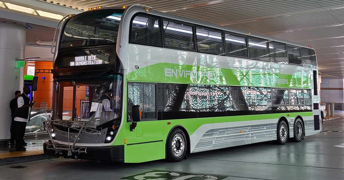 rideact's tweet photo. Keep your 👀 open for this beauty! We're leading the way to a zero emission future by embracing new technologies, such as testing this battery electric double decker. @ADLbus @TransitCenterSF
#ZeroEmission #ACTransitStrong https://t.co/IYboPDm9Ef