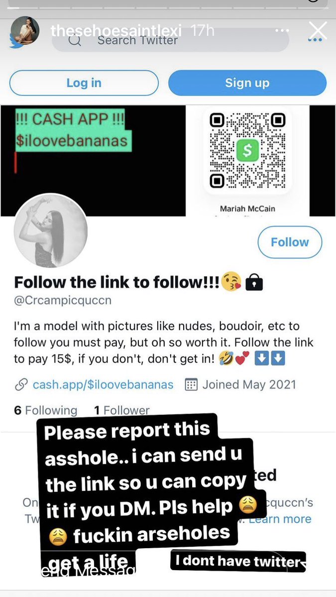 LexNicoleRP's tweet photo. || Reminder! I’m not the real Lexi. Mine is just a parody account. The real Lexi is only on Instagram as @thesehoesaintlexi so don’t give your money to anyone claiming to be her. https://t.co/vm70kSjCRN