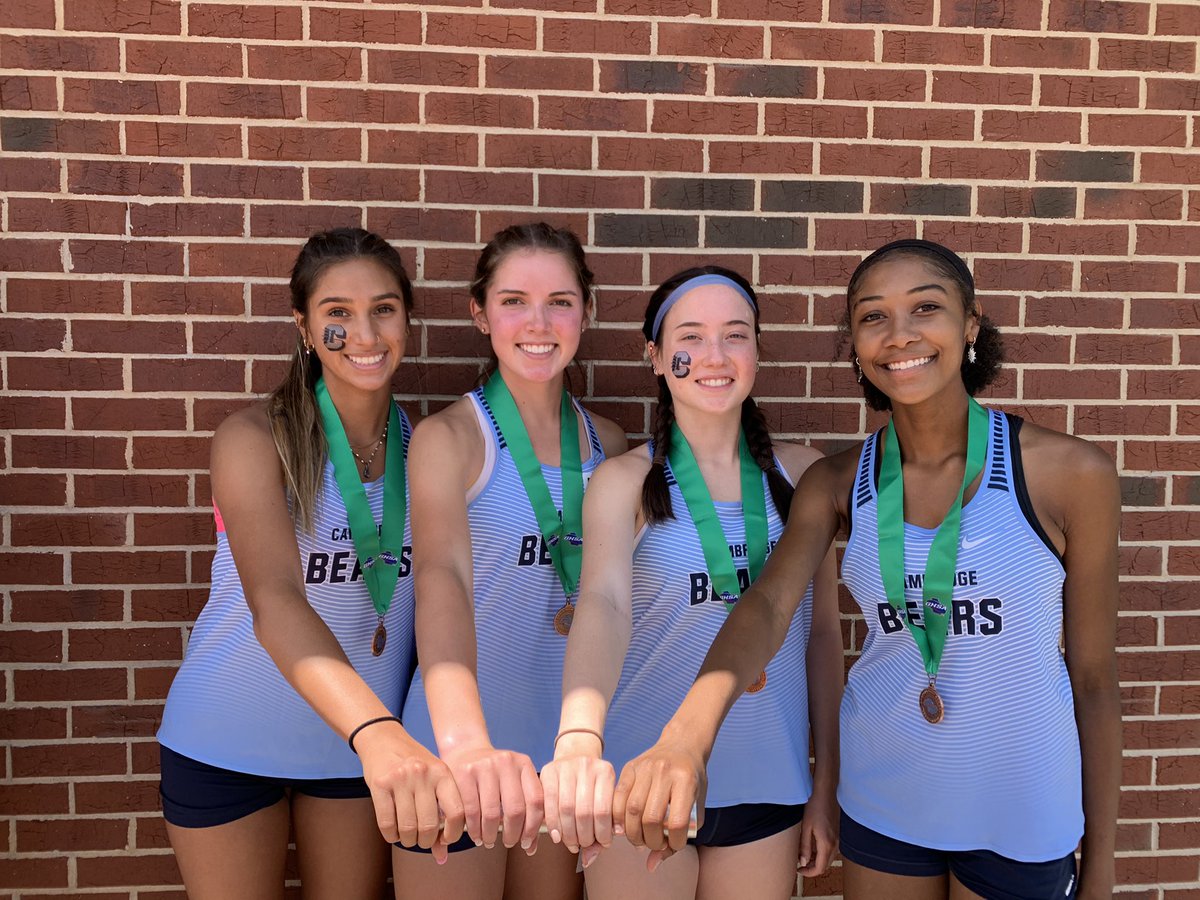 coach_coulter's tweet image. So proud of BOTH our 4x800 teams finishing on the podium in the first year it was added to the state meet! Great group of kids @Cambridge_AD @CambridgeHS1