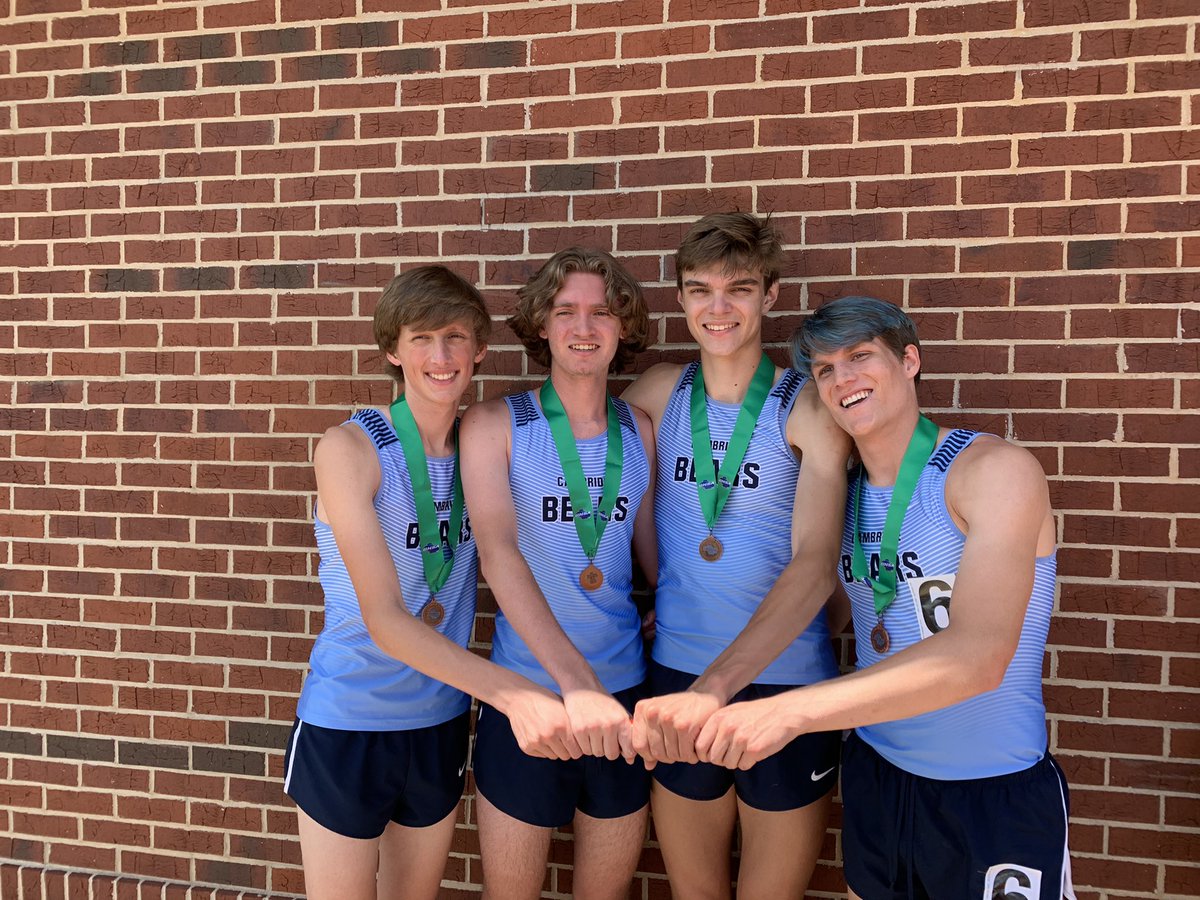 coach_coulter's tweet image. So proud of BOTH our 4x800 teams finishing on the podium in the first year it was added to the state meet! Great group of kids @Cambridge_AD @CambridgeHS1