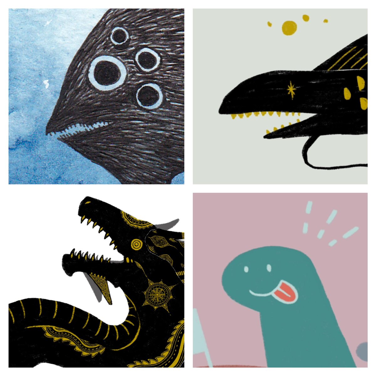 #このタグを見た人は自分の絵柄の口部分を見せる

お口集めてみました🐲 