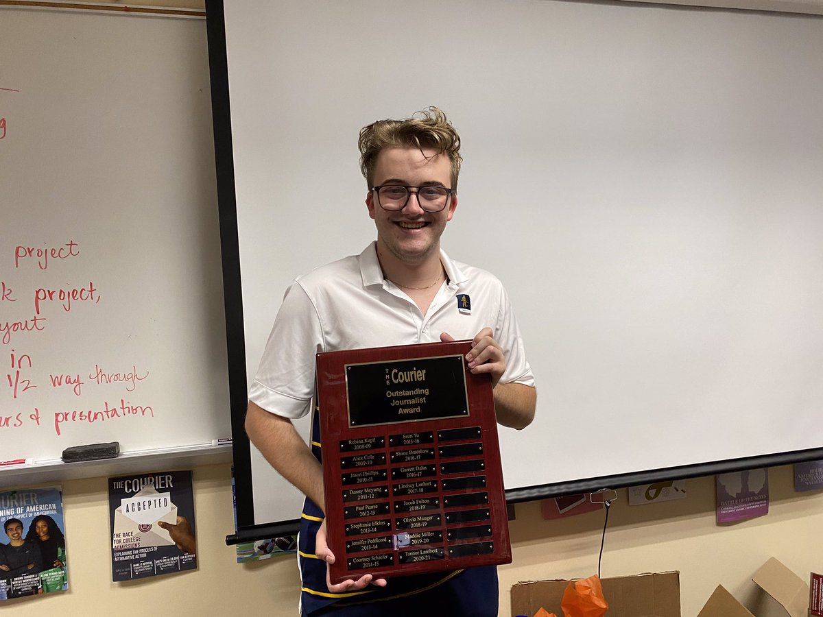 oohsJUICE's tweet photo. Courier (newspaper) Outstanding Journalist Tannor Lambert! https://t.co/R6vVFSt7In