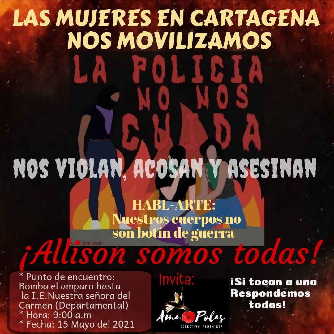 KrysBossio's tweet photo. @heidy_up mañana desde Cartagena #SiTocanAUnaRespondemosTodas https://t.co/nojYIpj2Q9