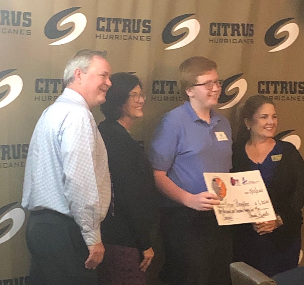 robthompson63's tweet photo. Congratulations!!! Mr. Trevor Breedlove on your college scholarship from the $ invested through your Nature Coast Investment Practicum and @CCEduFoundation @TCooke82 @CHSCanes #onehurricane https://t.co/6hZ9N3aMQU