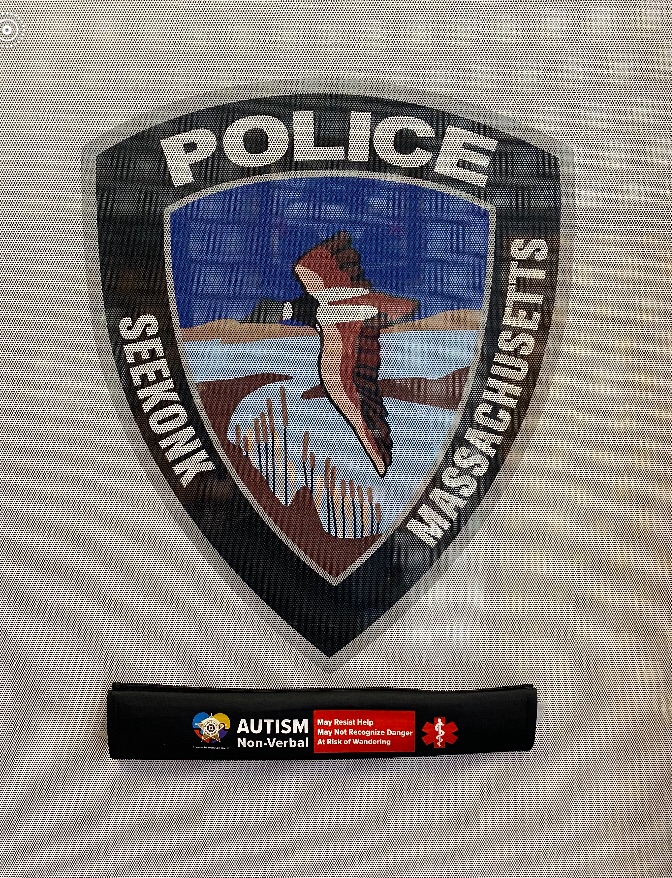 In partnership with The Bristol County Sheriff Department, we have these seatbelt covers available for free in dispatch. These help our officers identify a person with Autism in a vehicle should that vehicle come in contact with the police.  Feel free to stop by and pick one up.