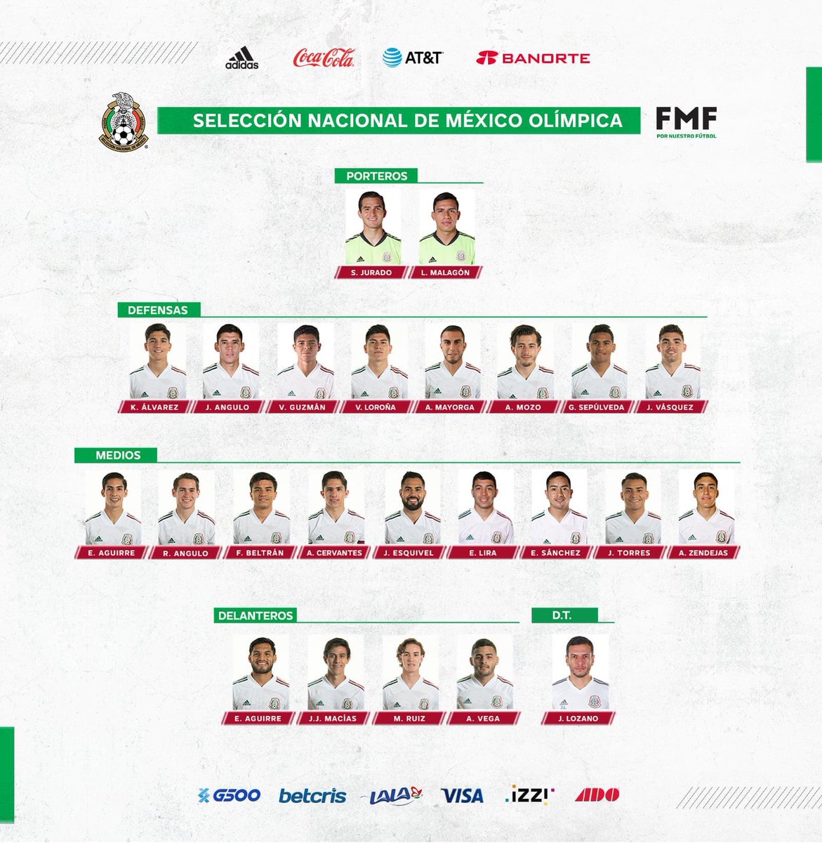 ¡Se van de gira! 

A partir del 29 de Mayo, Erick Sánchez, Kevin Álvarez y Erick Aguirre se van a 🇪🇸 con el Tri olímpico.