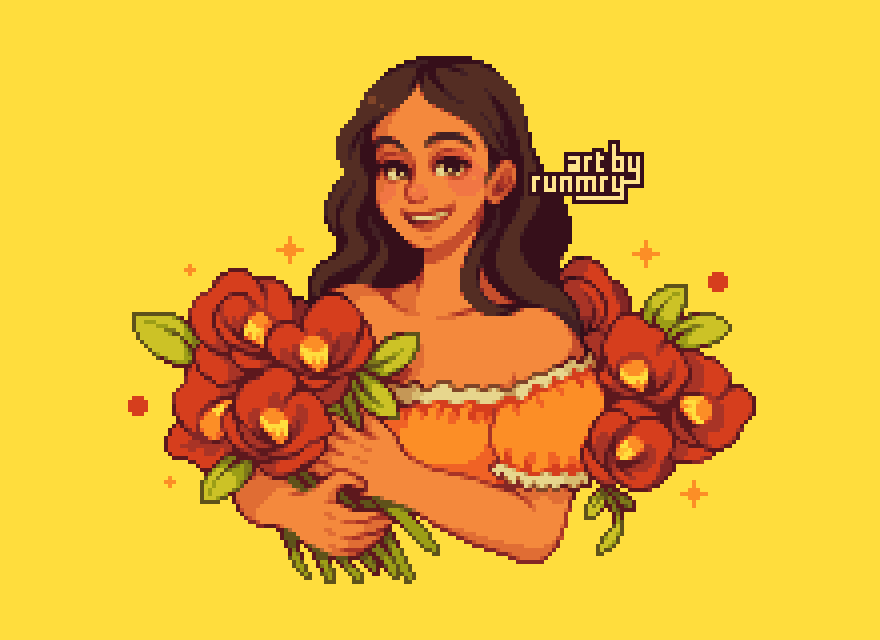 mysunnyrose's tweet photo. Flowers and sparkles  💐🌿✨ #pixelart https://t.co/nF3B3Z9Dp7