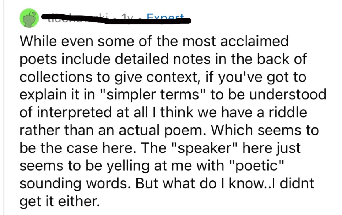 throwback to when i tried to be part of the reddit poetry community 🤠✌️