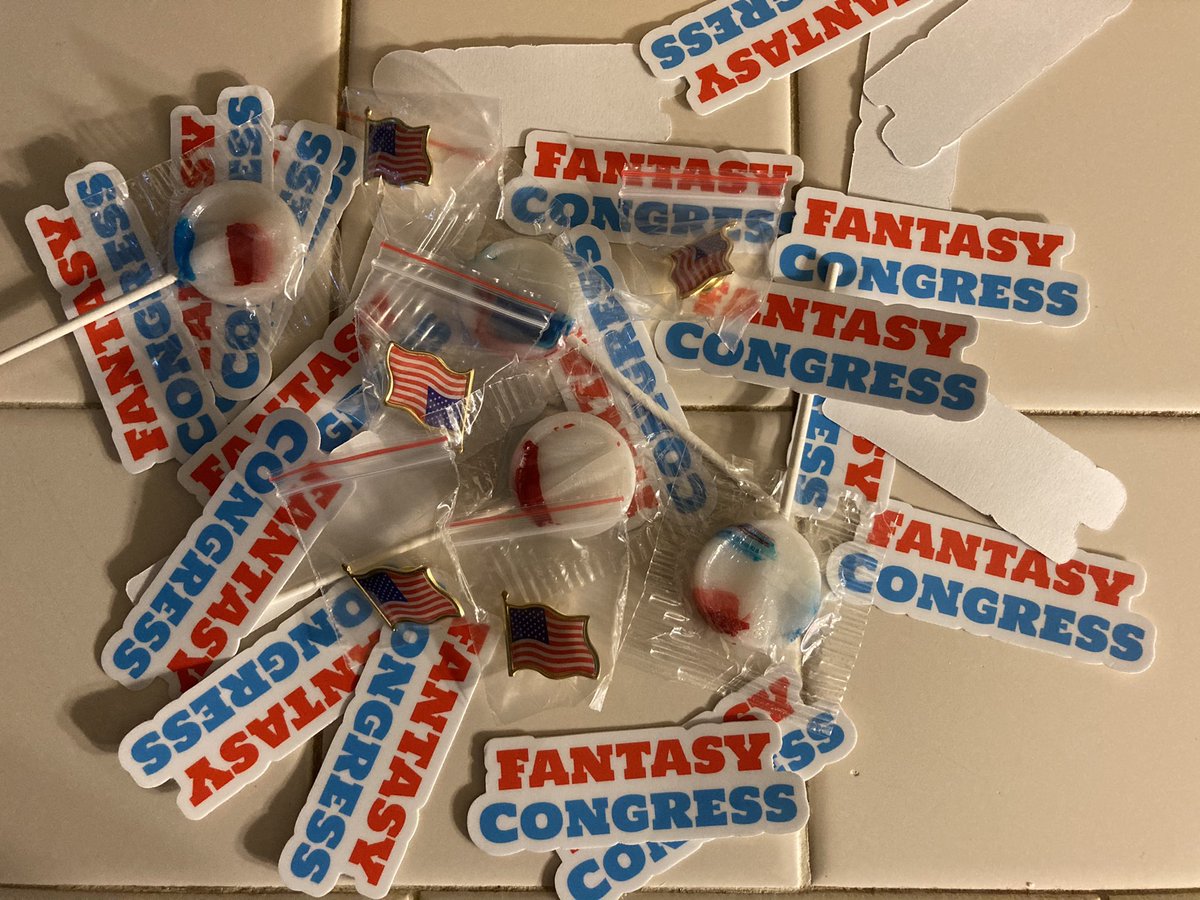 DHelmEDU's tweet image. Thank you Allison @FantasyCong!  I got an awesome care package in the mail today!  I can’t wait to share these goodies with my students!  #GOV