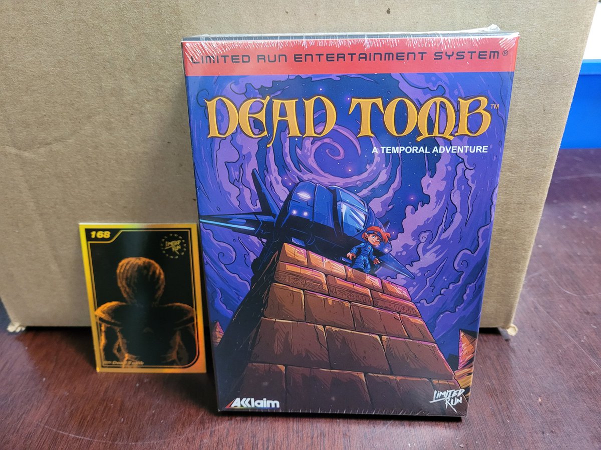 UMKShock's tweet photo. Just arrived today! Only have a few #homebrews & i love custom games that work w/real hardware. Question is, will i ever open it? #DeadTomb is a #LimitedRunGames release & looks like a really fantastic job.
#Nintendo #NES #foreverphysical #TemporelInc #Acclaim #CollectorVision https://t.co/PUYzJ1YSPd