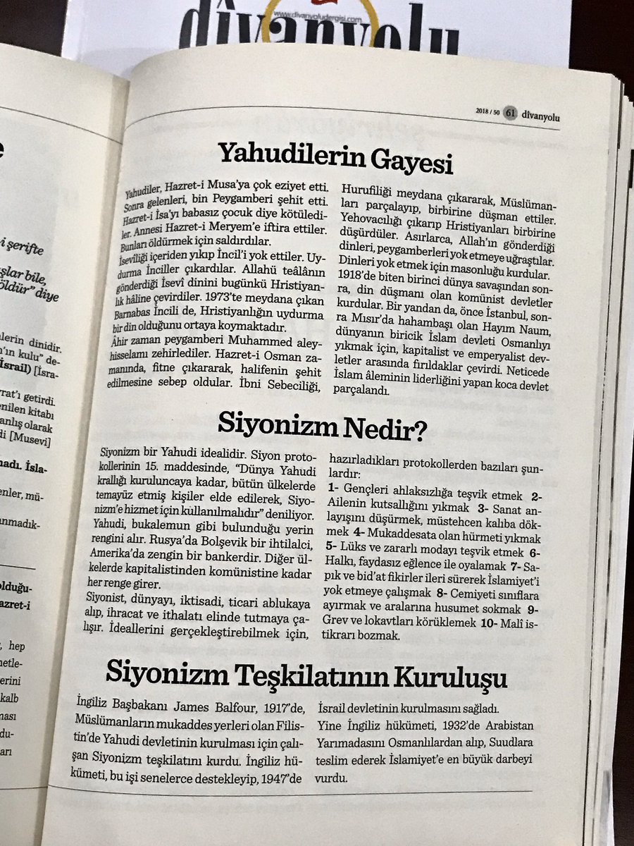merkul's tweet photo. Yahudilik ve Siyonizm. Yahudilerin gayesi.
Siyonizm nedir?
Siyonizm teşkilatının kuruluşu...
#teröristisrail #israil #terrorisrael #terrorisreal #filistin #divanyoludergisi #ramazanayvallı #profdrramazanayvallı https://t.co/MBBnTUBcMl