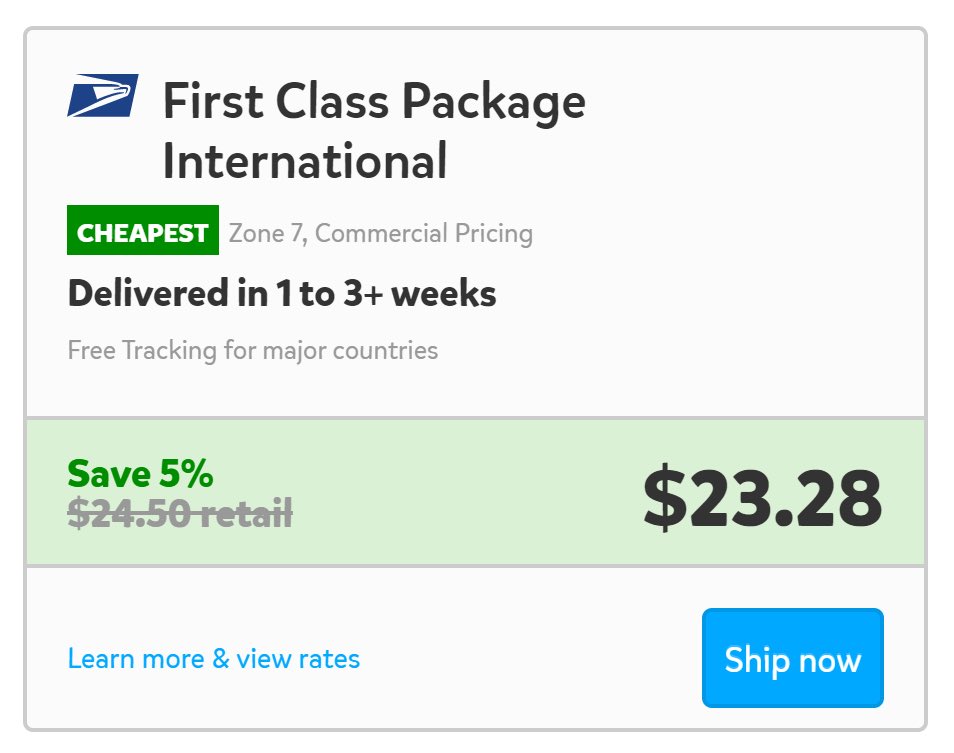 Feladtam egy kis csomagot Kaliforniából Magyarországra, beledobtam egy AirTag-et, itt fogom követni, hogy merre jár. 255 gram a boríték, First Class, biztosítva van…