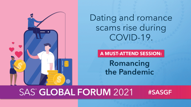 Did you there was a 50% increase in funds lost due to romance scams in 2020 vs. 2019? Hear from two financial experts at #SASGF on the precautions you should take before sharing your personal information and how banks and security departments can help. bit.ly/3tUpRvq