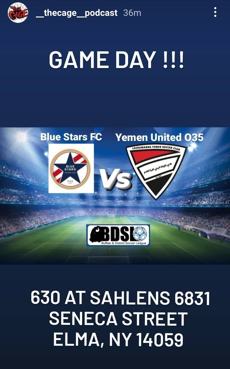 Game day! 

Yemen United vs <a href="/LabattFC/">Labatt Blue Stars FC</a>
