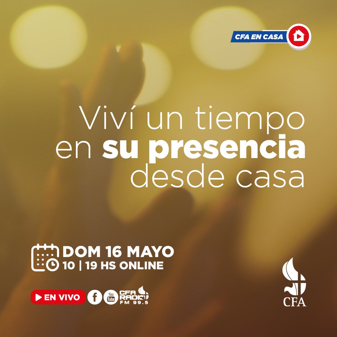 IglesiaCFA's tweet photo. Vivi una experiencia diferente en la presencia de Dios. Escucha un mensaje diferente, que desafiará y transformará tu vida.
¡Comparte el link del servicio con un amigo!
Suscribite
➡️ https://t.co/1YMzUfH2ky
#CongregateOnline #ServicioOnline #IglesiaCFA #CFAenCasa https://t.co/bwaRnuZjmX