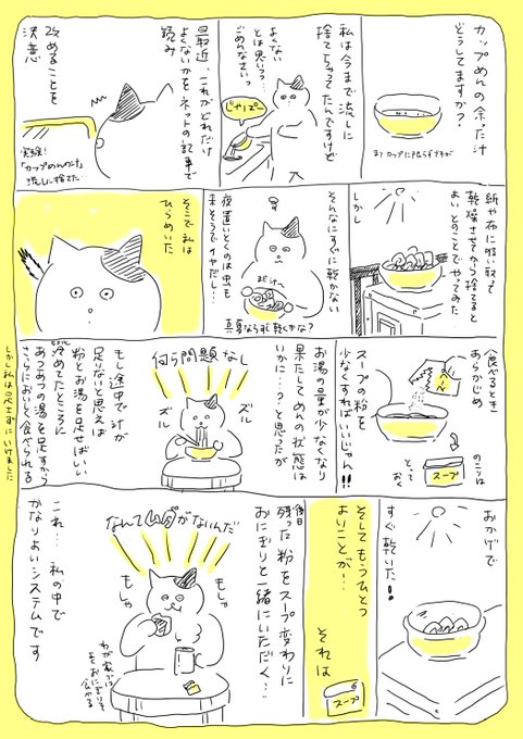 カップ麺の余った汁、どうしてますか? 