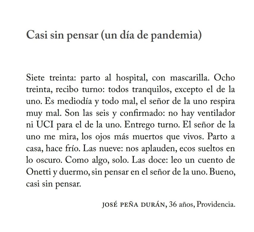 <a href="/PenaDuranJose/">José Peña</a> La síntesis de la síntesis de la síntesis de la síntesis. Todo un arte. Algo así como un cuento en 100 palabras!!
