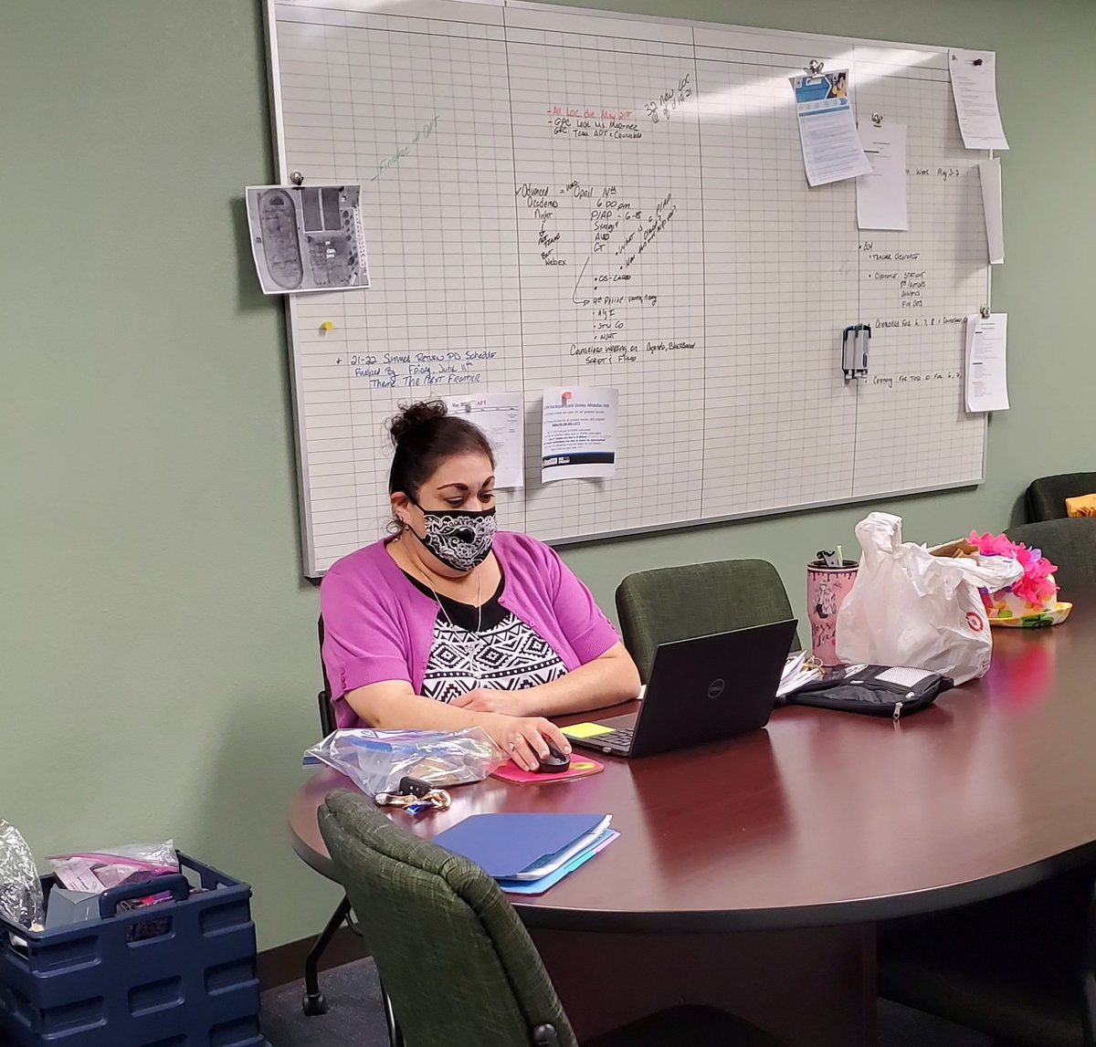 mmendo29's tweet photo. #StallionsLeadtheWay  Hard working Testing Coordinator Lorena Martinez https://t.co/B4KZCNoAuo