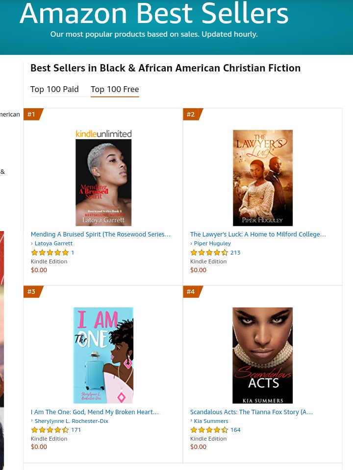 She made it to #1 on the #bestsellerslist
#amazonbestseller #amazonkindle #KindleUnlimited #kindlebook #christianfiction #blackfiction #blackromancebook #bestsellingauthor