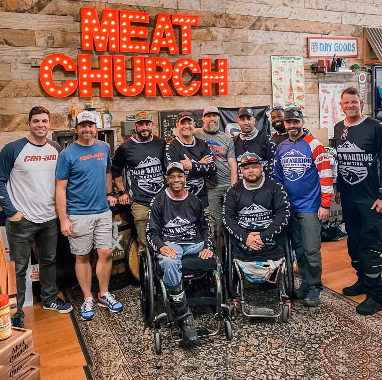 USARoadWarrior's tweet photo. Big thank you to Matt Pittman for the warm welcome extended to the Road Warrior Foundation and ADAPTIVE TRAINING FOUNDATION at Meat Church in Waxahachie, Texas.

The adventure continues thanks to the ongoing support of Can-Am On-Road! 

Meat Church - https://t.co/KzPuGE7EG2 https://t.co/iZ05JIXnuV