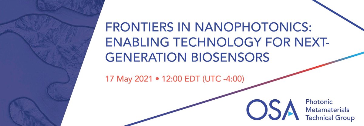 📢🤓Wanna learn about the #latesttrends and #hottesttopics in biodevices enabled by nanophotonics? Then join the webinar of

Prof. Hatice Altug <a href="/EPFL_altug_lab/">Hatice Altug</a> from #EPFL

Monday May 17, at 12 pm Eastern Time, 6 pm Berlin time, 12 am Shanghai time. 
 
By #metamaterialsTG of #OSA