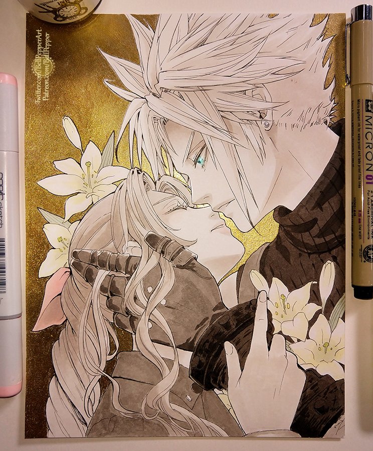 BellPepperArt's tweet image. I finally was able to draw them! 😭💖
#FFVII  #FFVIIRemake  #CloudStrife #Aerith

This will also be a prize choice for the raffle pinned to my profile! I'll be drawing the winner tomorrow! ✨👏