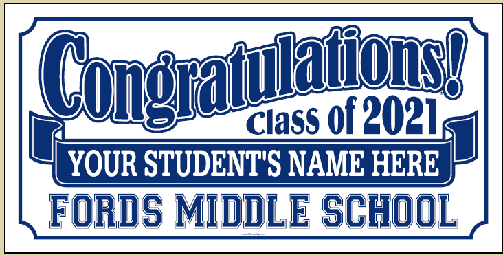 ✨ Attention FMS 8th Grade Class of 2021✨ We are selling personalized graduation signs! For details &amp; to purchase click the link ▶️fords-middle-school-pto.square.site