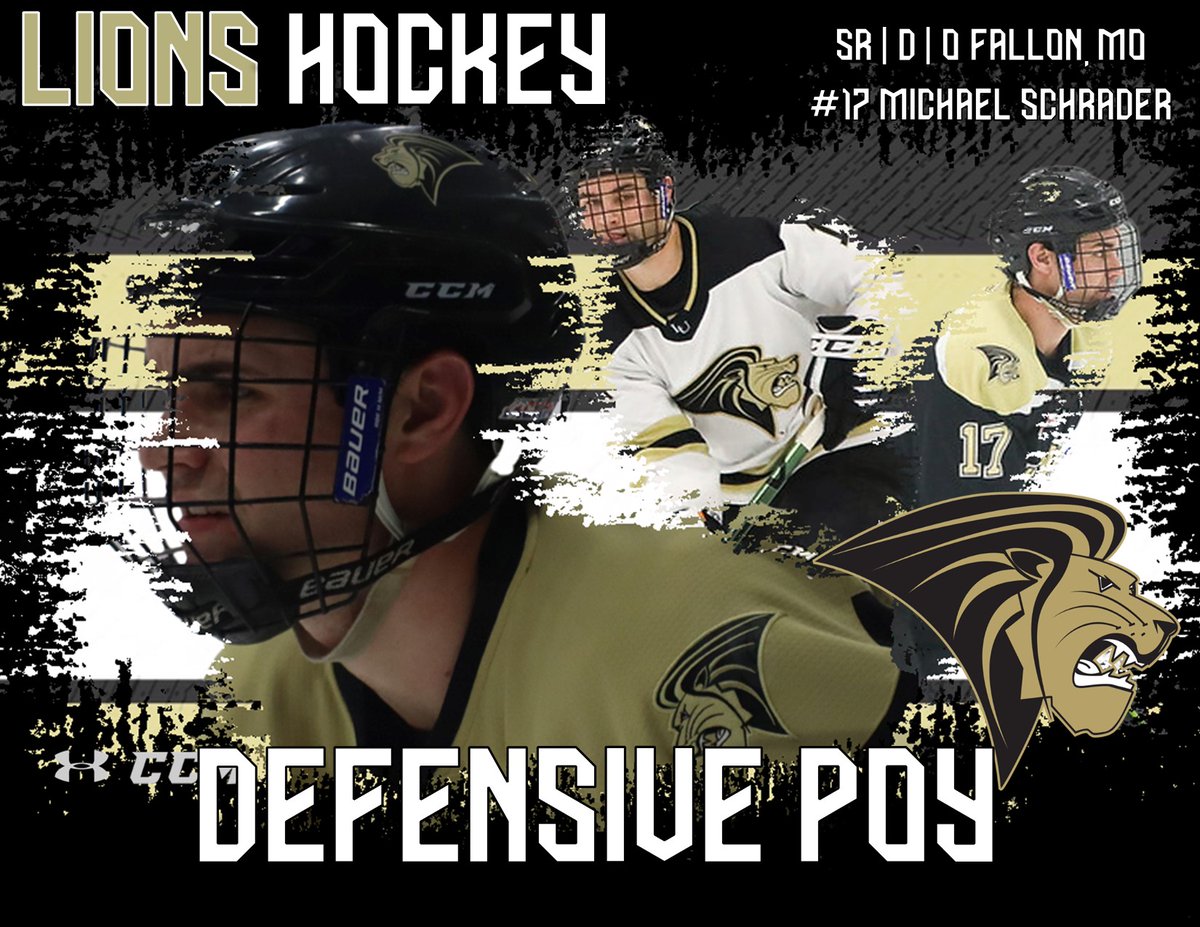 Lindenwood ACHA Hockey (@lindenwood_acha) on Twitter photo 🦁🏒🚨 LIONS AWARD🚨🏒🦁
The Defensive Play of the Year Award is given to the best all around defensive player.
This year we have Co-Winners, only fitting these two to go out together. They are #4 Ian Precht (<a href="/IanPrecht14/">Ian Precht</a>) and #17 Michael Schrader (<a href="/M17SS/">Michael Schrader</a>)
#OneTeamOneFamily🦁 🦁🏒🚨 LIONS AWARD🚨🏒🦁
The Defensive Play of the Year Award is given to the best all around defensive player.
This year we have Co-Winners, only fitting these two to go out together. They are #4 Ian Precht (<a href="/IanPrecht14/">Ian Precht</a>) and #17 Michael Schrader (<a href="/M17SS/">Michael Schrader</a>)
#OneTeamOneFamily🦁