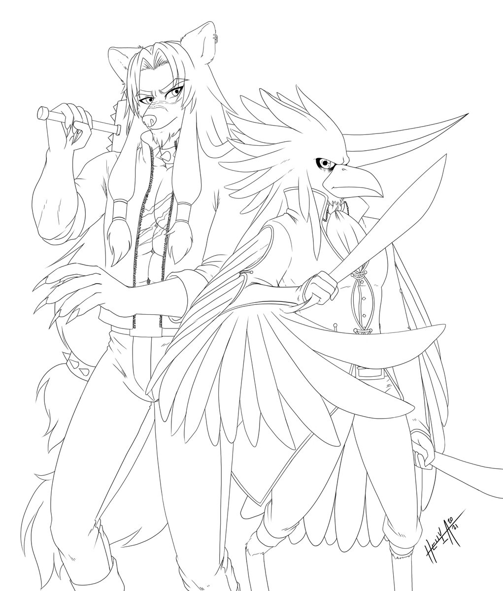 the lineart its done! <3 #WIP #furryartist #furry #furryart #furrycommission