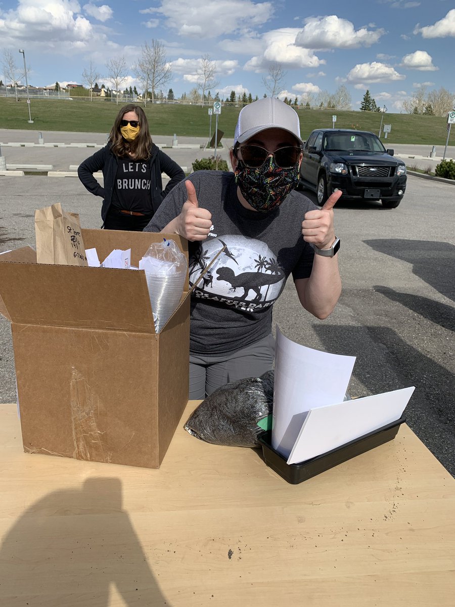 Lots of happy teachers picking up seed kit supplies for the #growalberta movement. We’re aiming to get lot of AB students outside and gardening this year