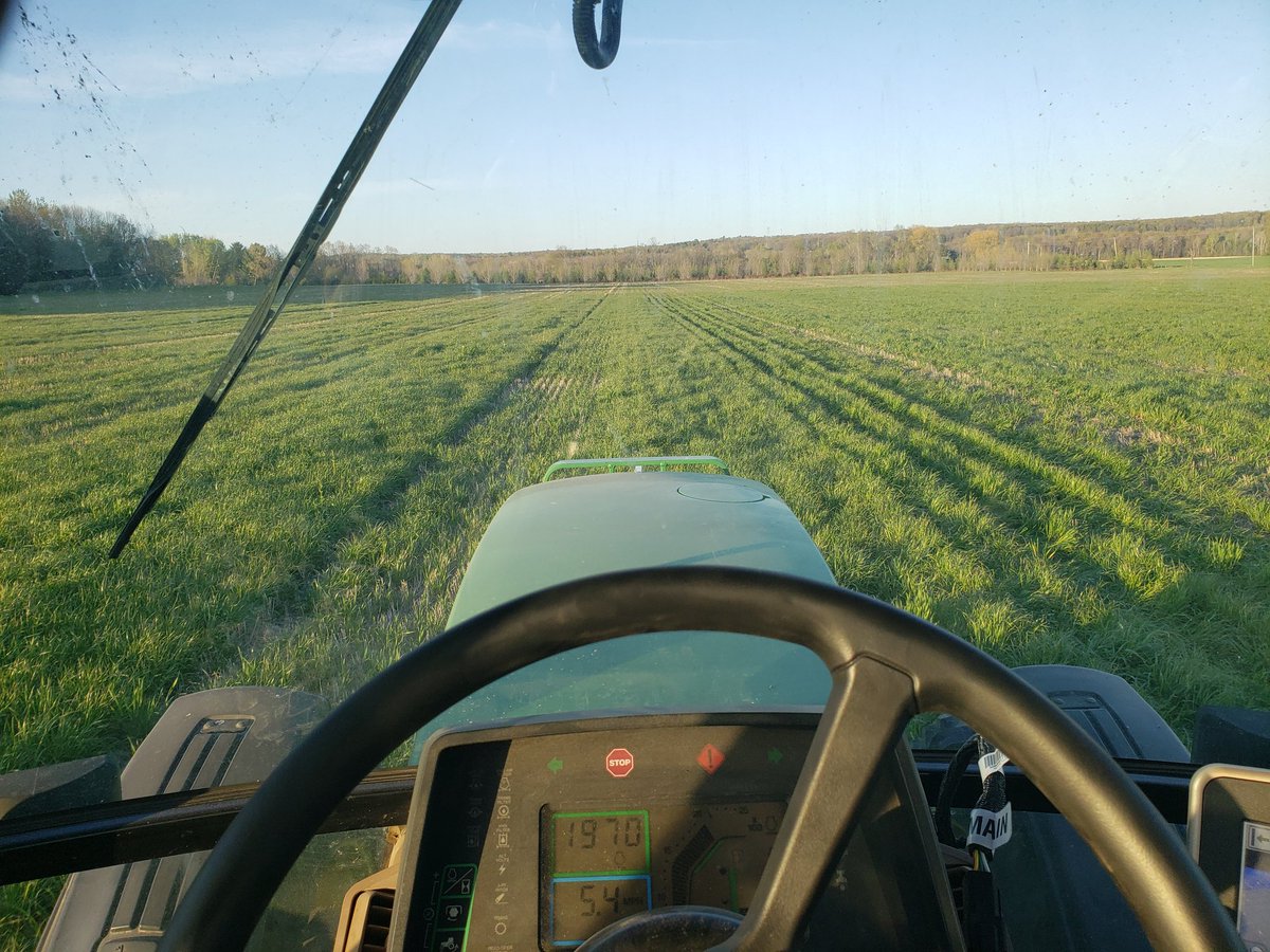Planting green went so well last year, we decided to try it again.  This year into some Italian Rye.  #ontag #rootsnotiron