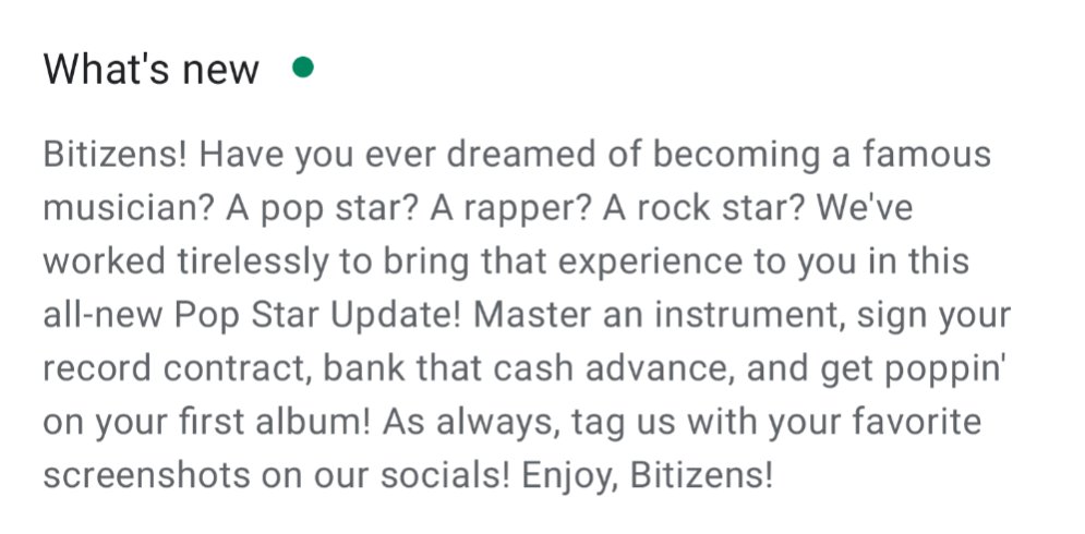 🎤🤖 Android Bitizens! Your Pop Star Update is AVAILABLE NOW!

🔥 Reply below with screenshots of your most successful releases! iOS users, join in too!