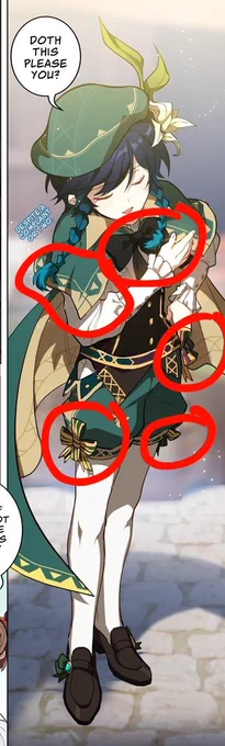   Look more attractively at the cape. The pattern is different. Also, with Vennessa he has bows on the sides on the shorts and no vision. His front bow is a bit different too, without a yellow lineWith the old lyre and with Aether it's a little different. Details are the key here 